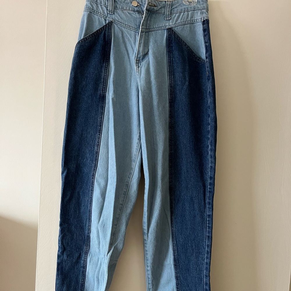 NastyGal Two-Tone Blue Women's Jeans